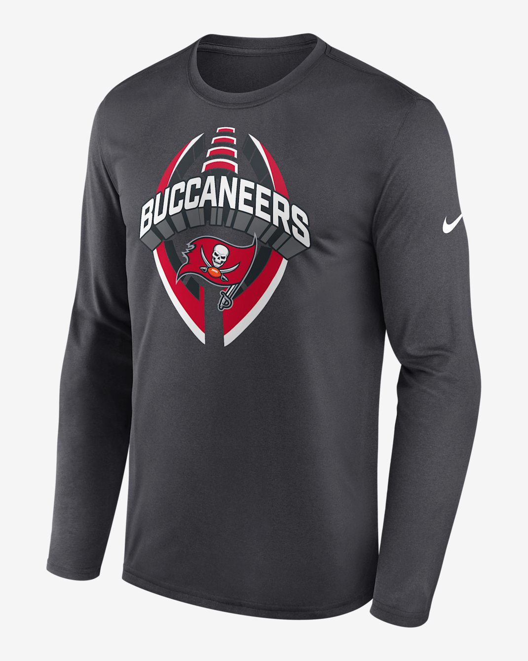 Playera de manga larga Nike Dri-FIT de la NFL para hombre Tampa Bay Buccaneers Legend Icon - Antracita