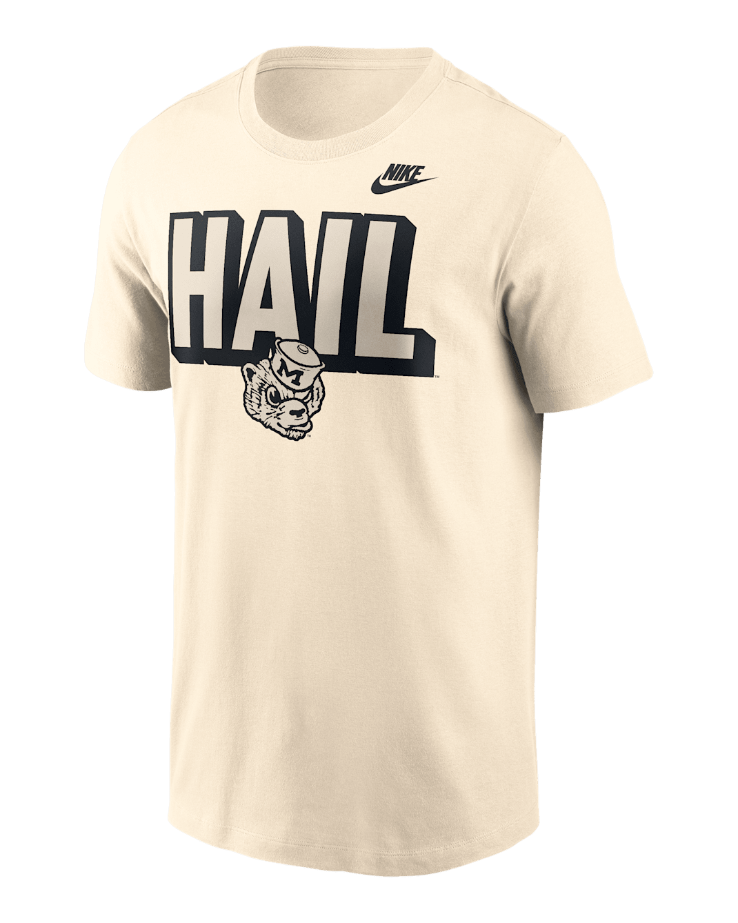 Michigan Team Bold Men's Nike College T-Shirt - Natural
