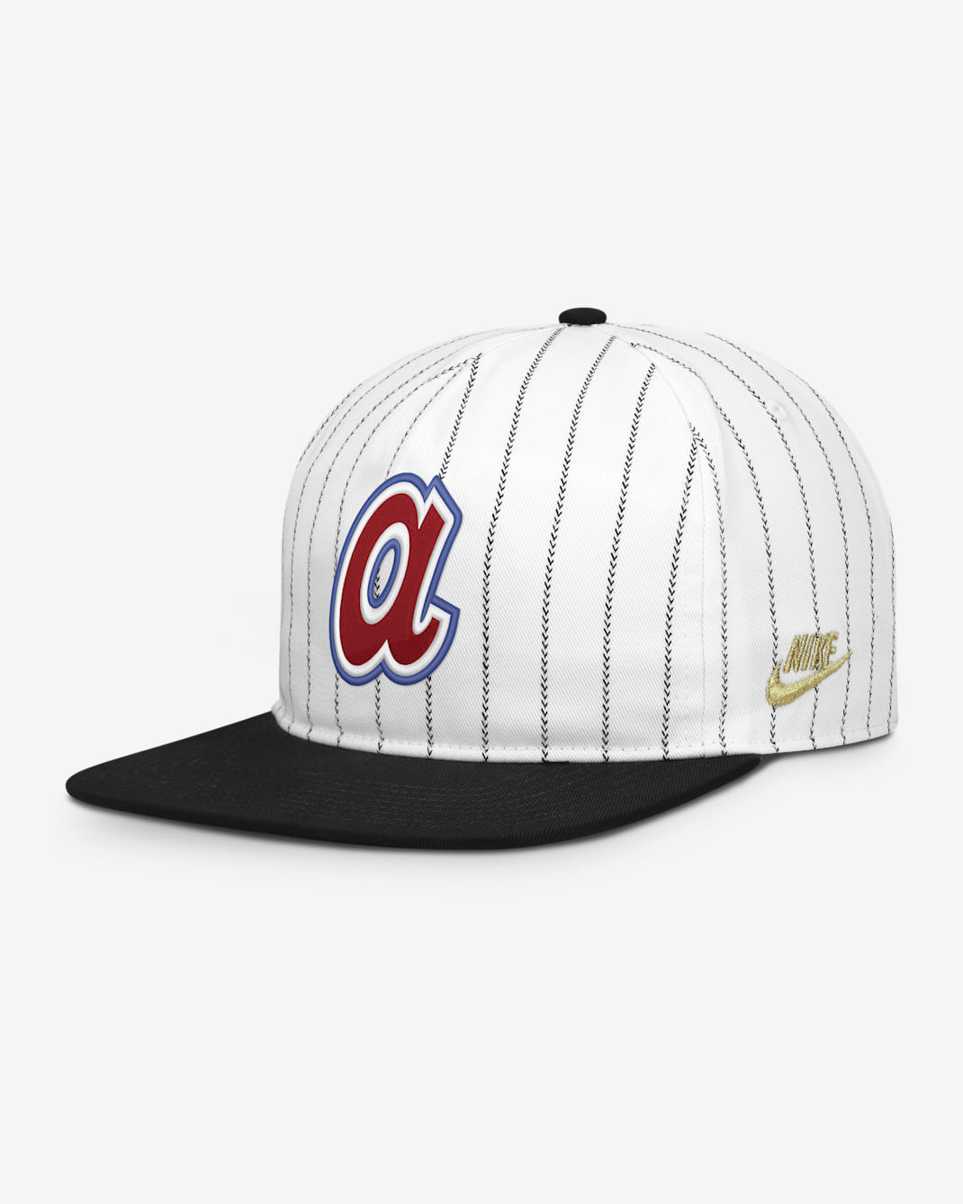 Gorra Nike de la MLB ajustable para hombre Atlanta Braves Pro - Blanco
