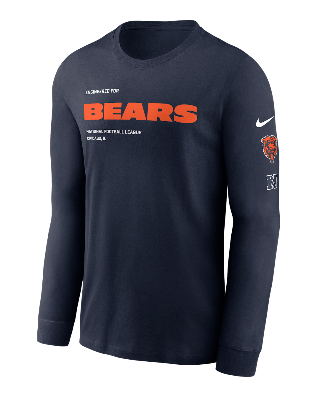 Chicago Bears Play To Win Essential Men's Nike NFL Long-Sleeve T-Shirt - Marine