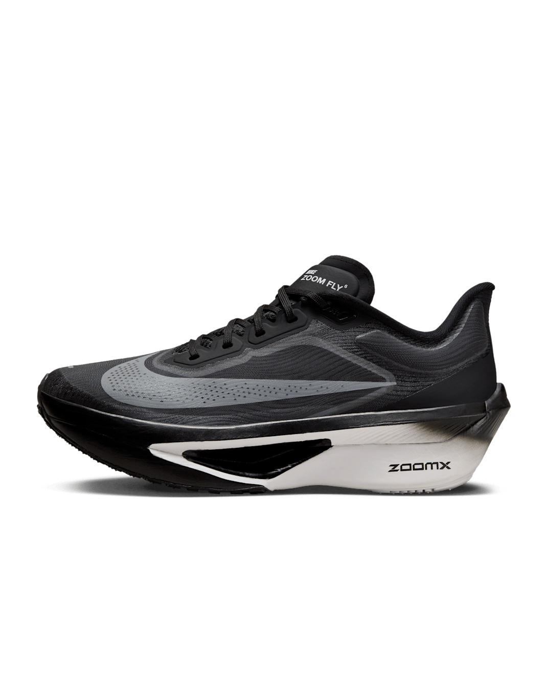 Nike Zoom Fly 6 Women's Road Racing Shoes - Black/Light Smoke Grey/White