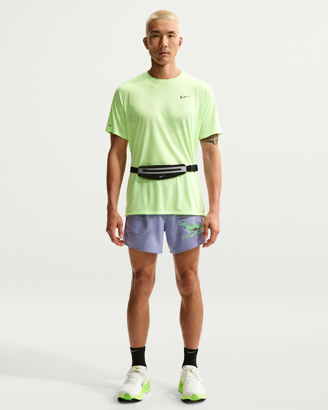 Nike Stride "Fly Nike" Men's Dri-FIT 12.5cm (approx.) Brief-Lined Running Shorts - Iron Purple/Black