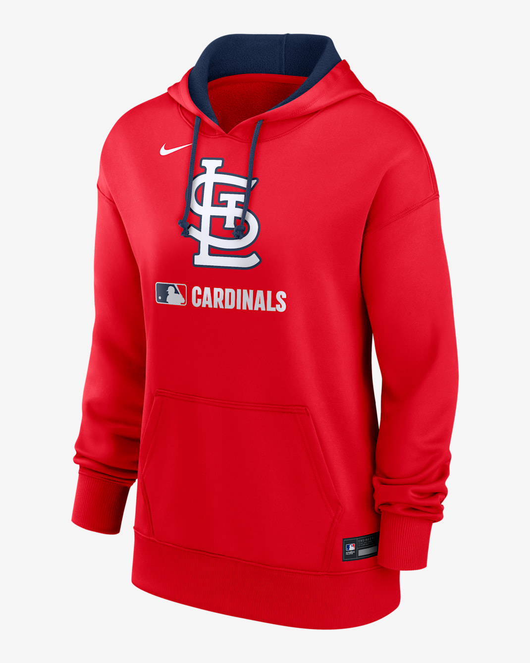 Sudadera con gorro sin cierre Nike Therma de la MLB para mujer St. Louis Cardinals Authentic Collection - Rojo
