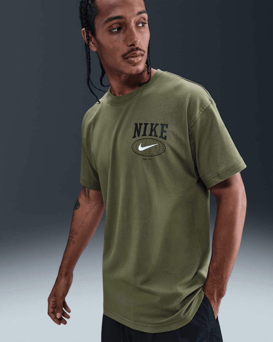 Nike Sportswear férfipóló - Medium Olive