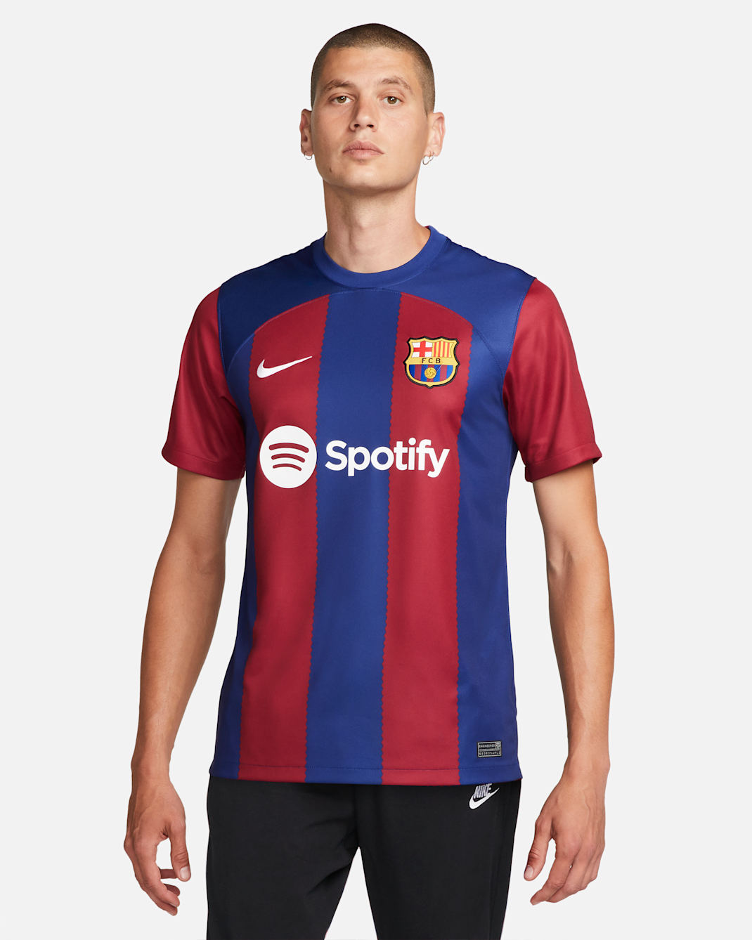เสื้อแข่งฟุตบอลผู้ชาย Nike Dri-FIT FC Barcelona 2023/24 Stadium Home - Deep Royal Blue/Noble Red/ขาว