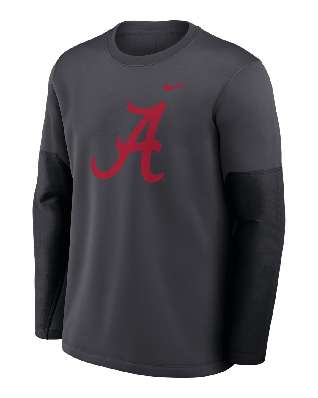 Alabama Sideline Coach Men's Nike Therma-FIT College Long-Sleeve T-Shirt - Anthracite