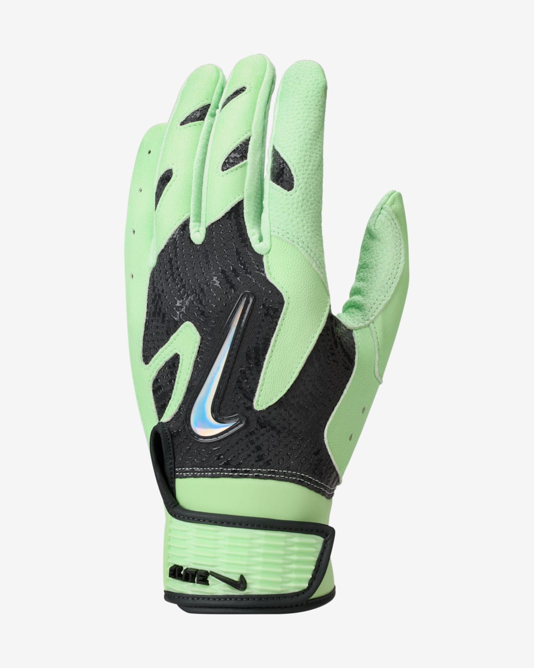 Guantes de bateo de béisbol Nike Alpha Elite 2.0 - Antracita/Verde vapor/Transparente/Multicolor