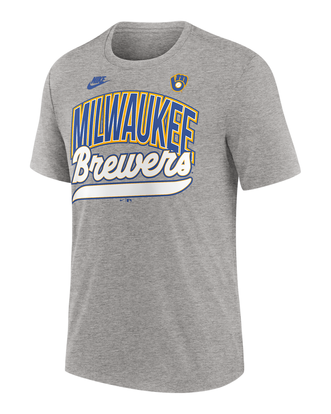Milwaukee Brewers Cooperstown Retro Men's Nike MLB T-Shirt - Grey Heather