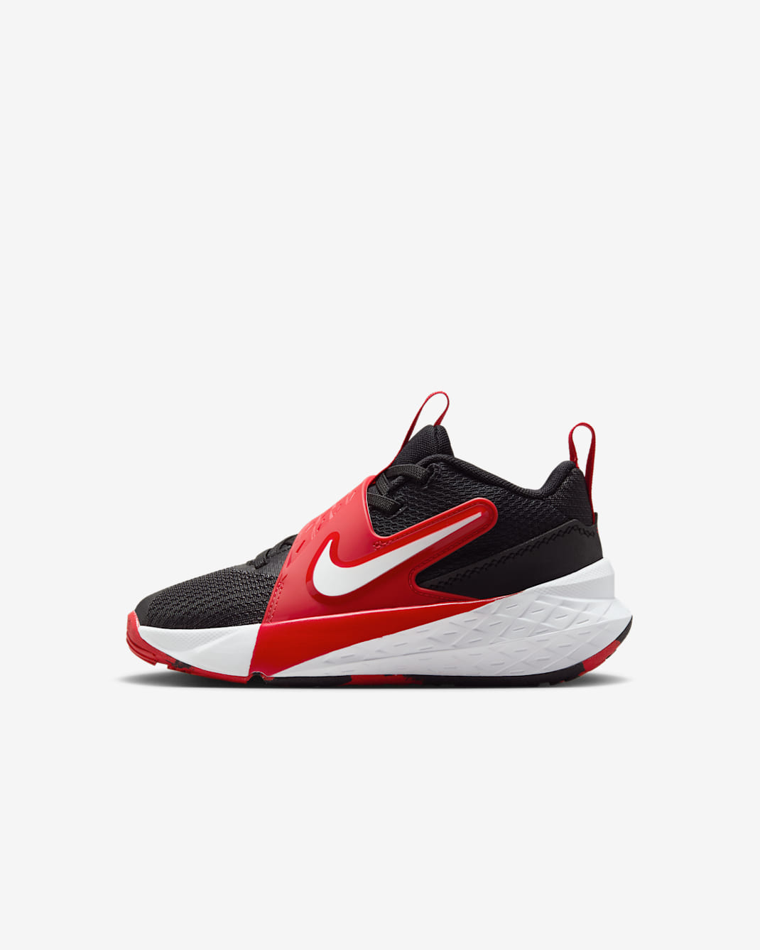 Nike Team Hustle D 12 Little Kids' Shoes - Black/University Red/White