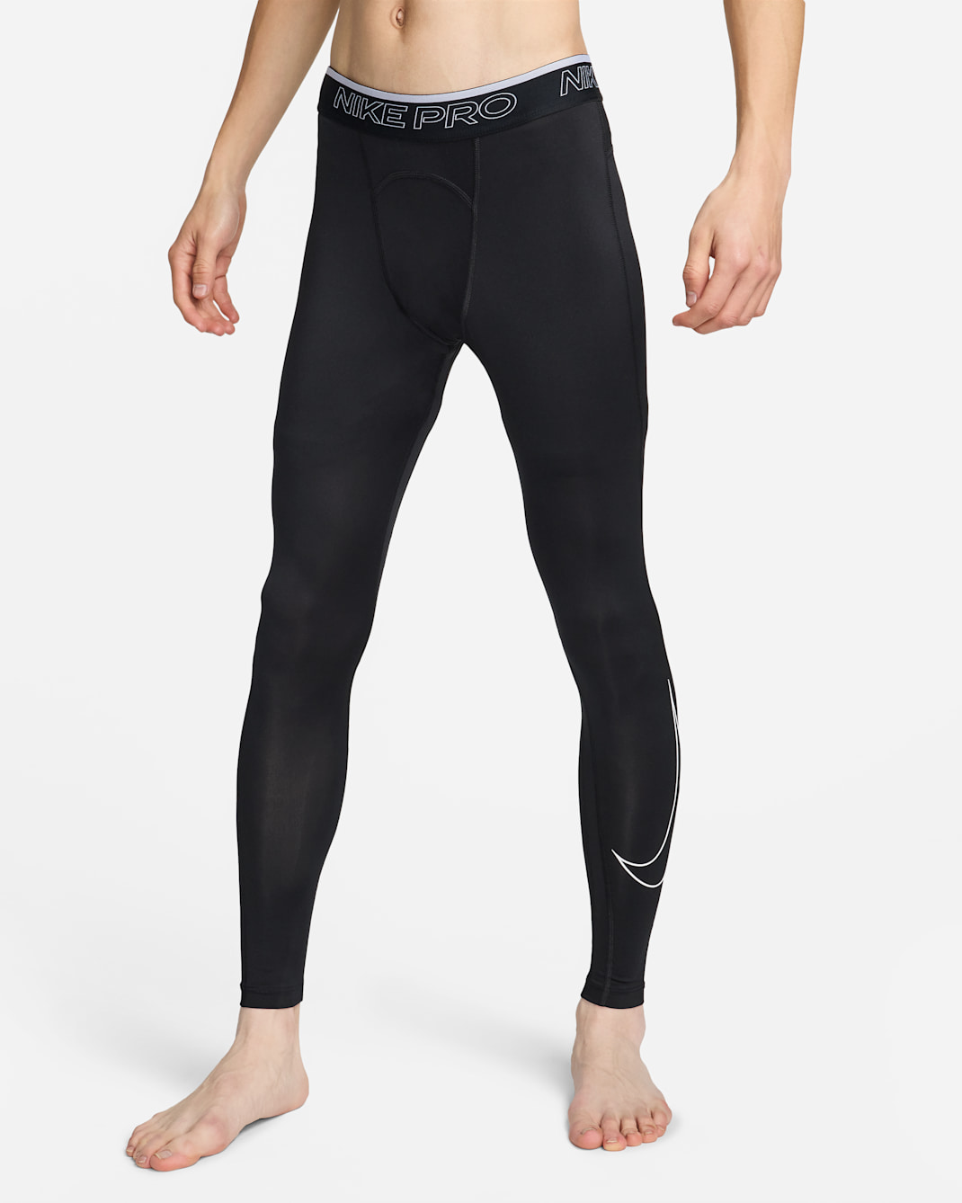 กางเกงรัดรูปผู้ชาย Nike Pro Dri-FIT - ดำ/ขาว