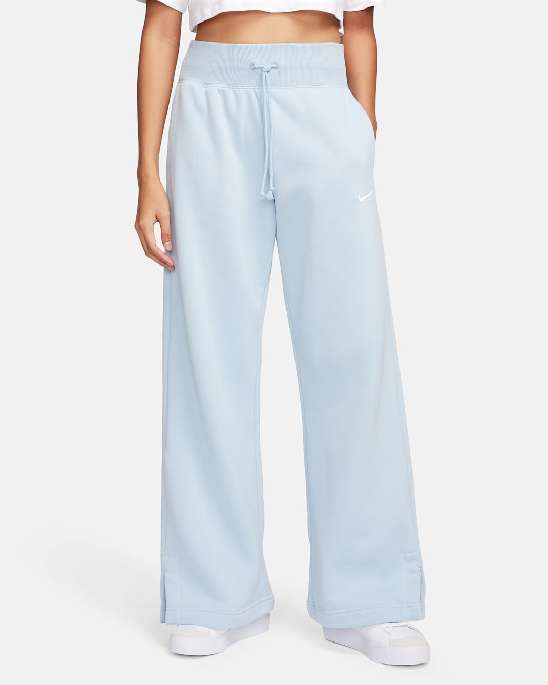 Nike Sportswear Phoenix Fleece Women's High-Waisted Wide-Leg Sweatpants - Light Armory Blue/Sail