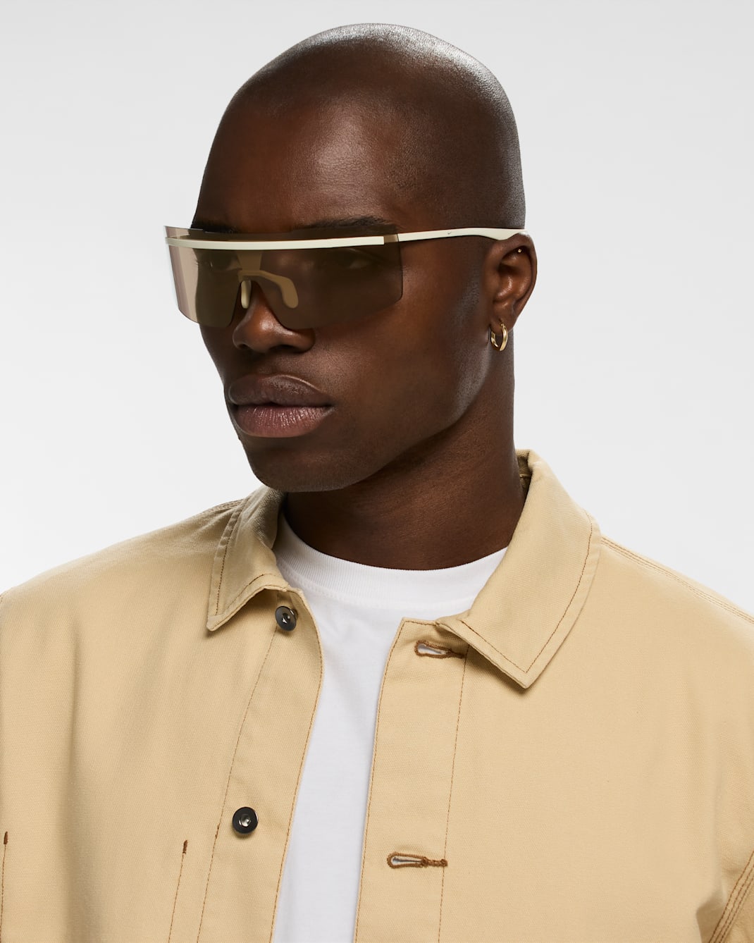 Lentes de sol espejados Nike Echo Shield - Leche de coco/Oro