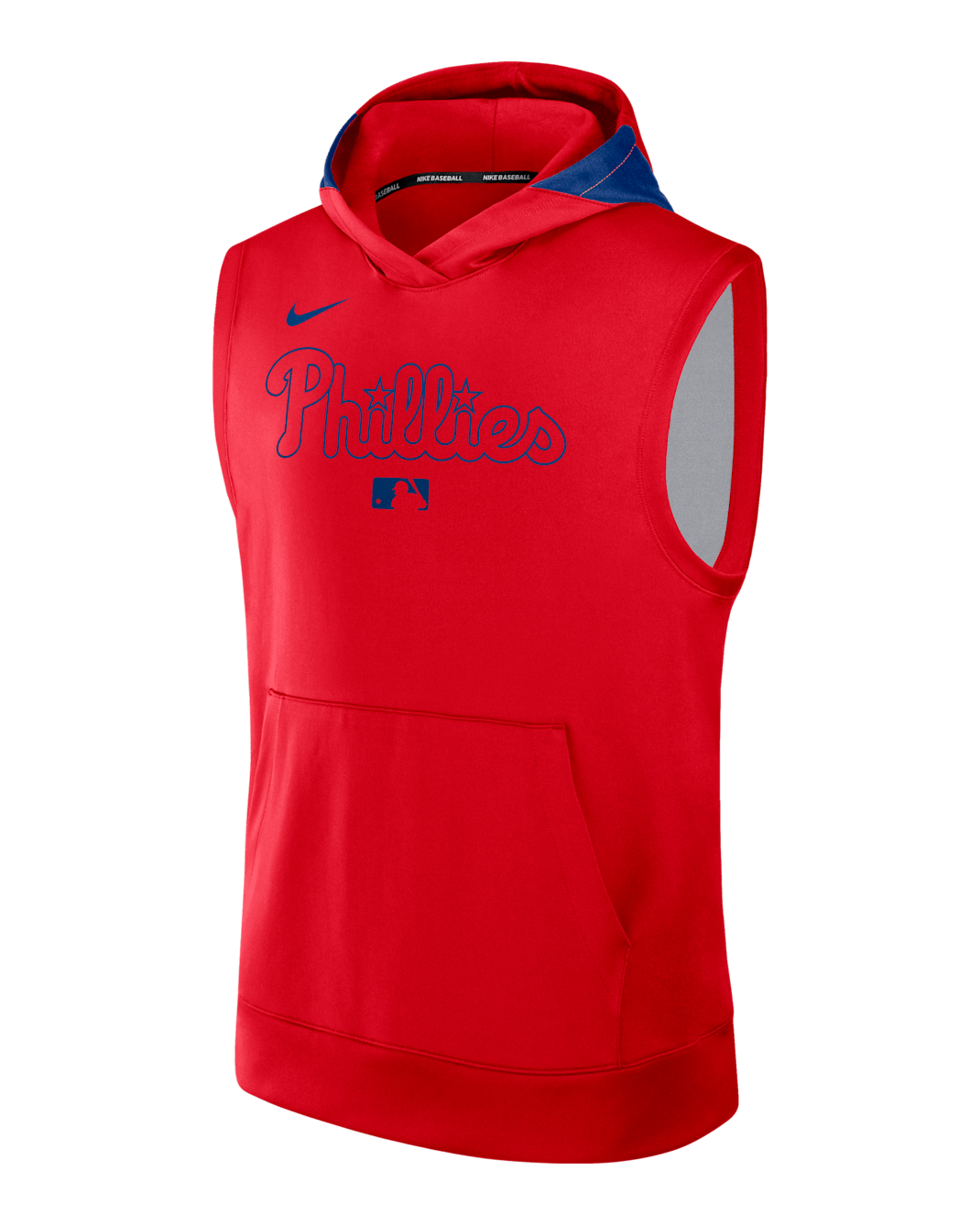Philadelphia Phillies Authentic Collection Men’s Nike Dri-FIT MLB Sleeveless Pullover Hoodie - Red