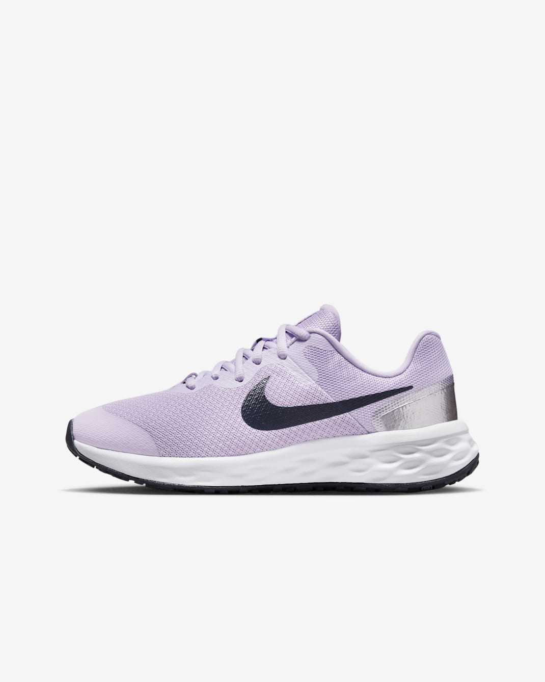 Nike Revolution 6 Older Kids' Road Running Shoes - Violet Frost/Metallic Silver/Vivid Purple/Thunder Blue