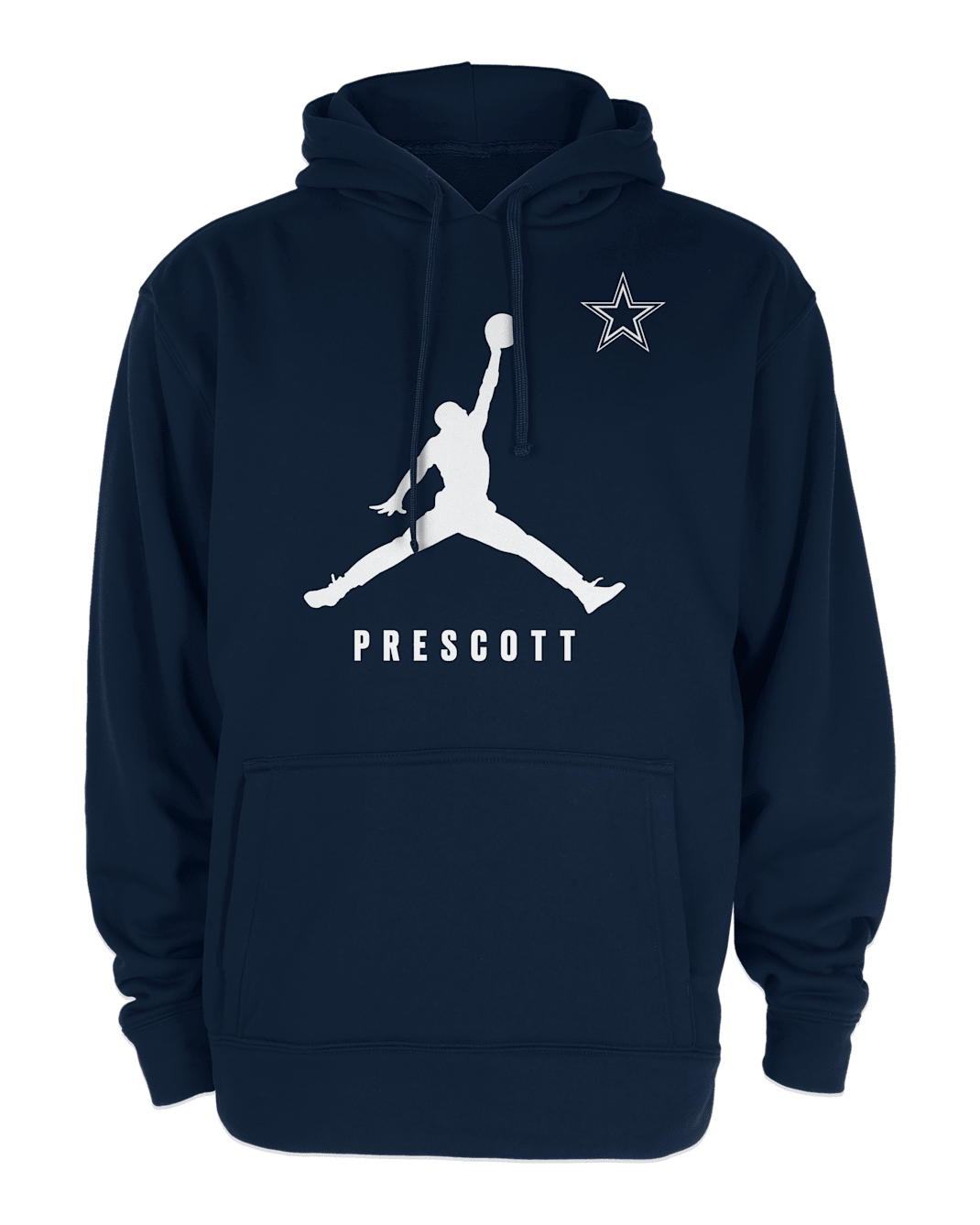 NFL Dallas Cowboys D4K (Dak Prescott) Men's Pullover Hoodie - Navy