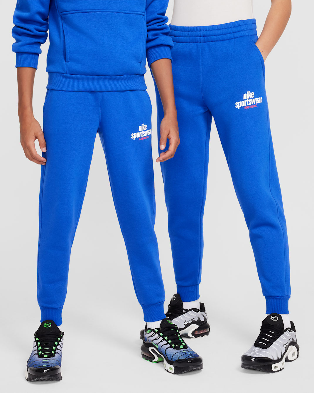 Nike Sportswear Club Fleece Big Kids' Joggers - Game Royal/Game Royal/Safety Orange/White