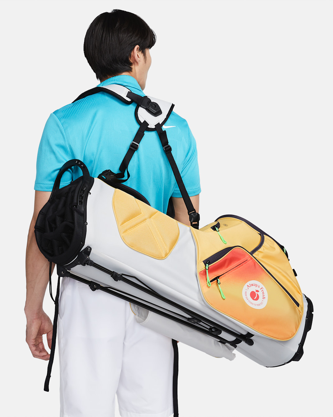 Bolsa de golf Nike Air Hybrid Energy - Oro/Fantasma/Parrilla
