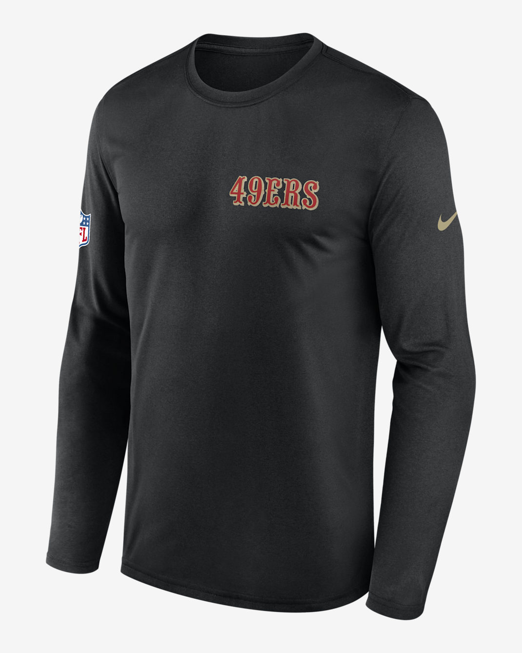 San Francisco 49ers Rivalries Collection Sideline Legend Small Logo Men's Nike Dri-FIT NFL Long-Sleeve T-Shirt - Black