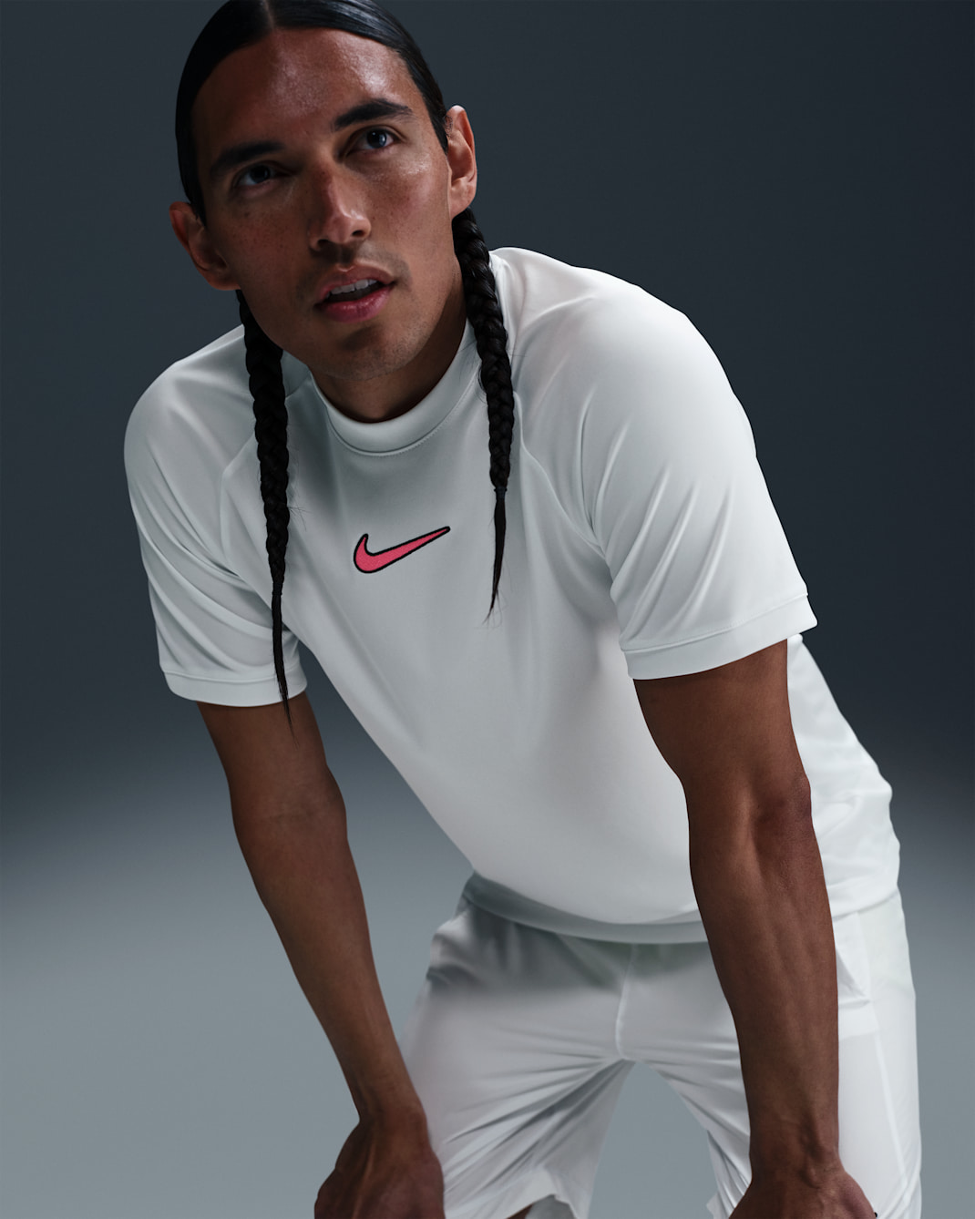 Nike Academy Men's Dri-FIT Soccer Top - Summit White/Summit White/Black/Hyper Pink