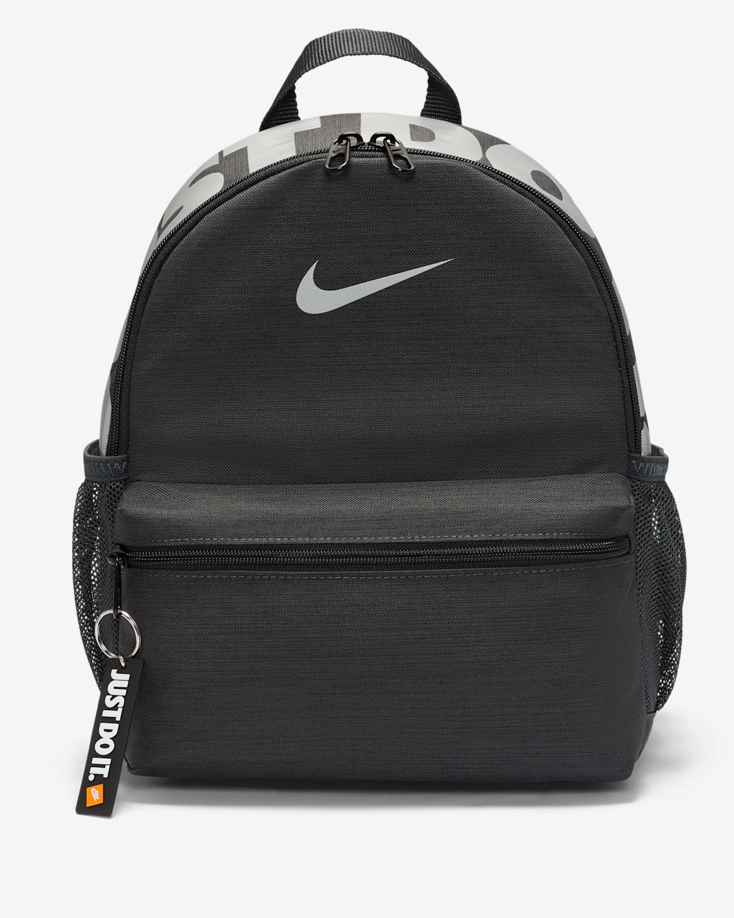 Nike Brasilia JDI Kids' Backpack (Mini) - Dark Smoke Grey/Dark Smoke Grey/Metallic Silver