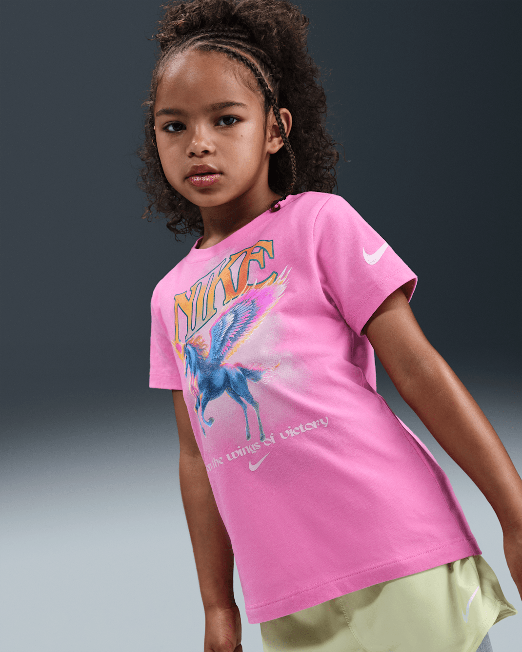 Playera Pegasus para niños de preescolar Nike - Flamenco mágico