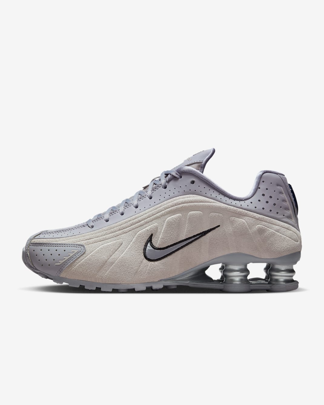 Nike Shox R4 Women's Shoes - Cement Grey/College Grey/Metallic Silver/Black