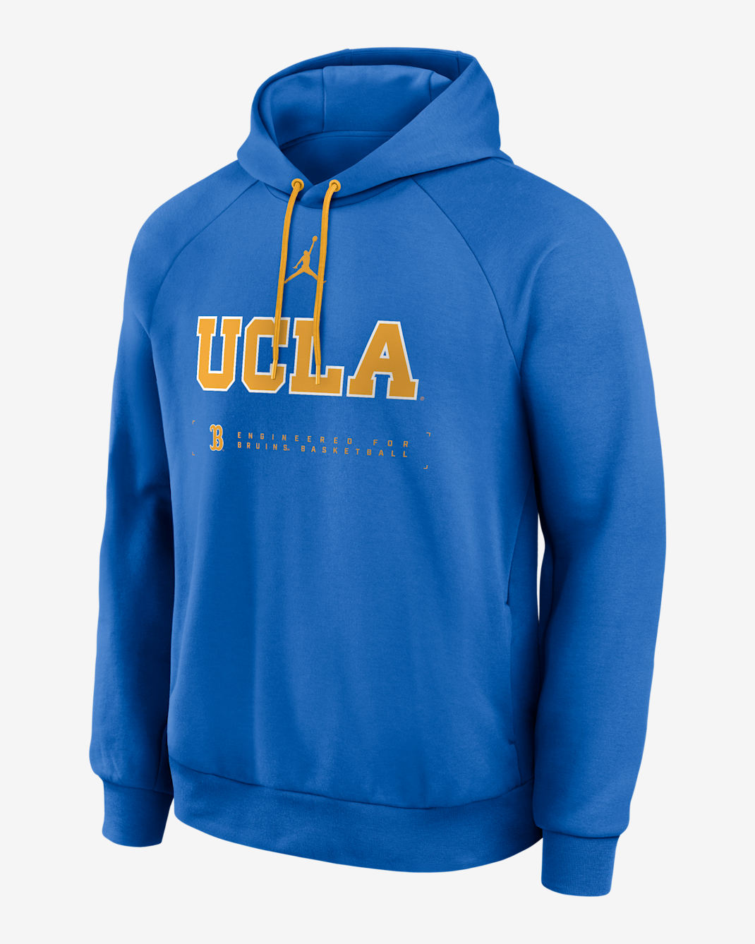 UCLA Courtside Basketball Practice Men's Jordan Brand Dri-FIT Pullover Hoodie - Blue