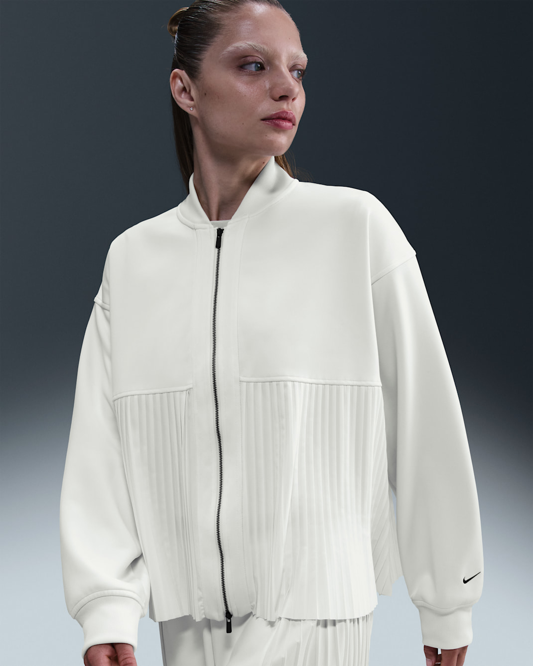 Nike Sportswear Women's Pleated Jacket - Sail/Black
