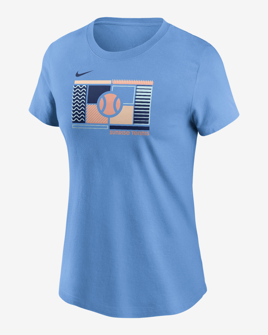 Playera de tenis de manga corta para mujer Nike - Azul valor