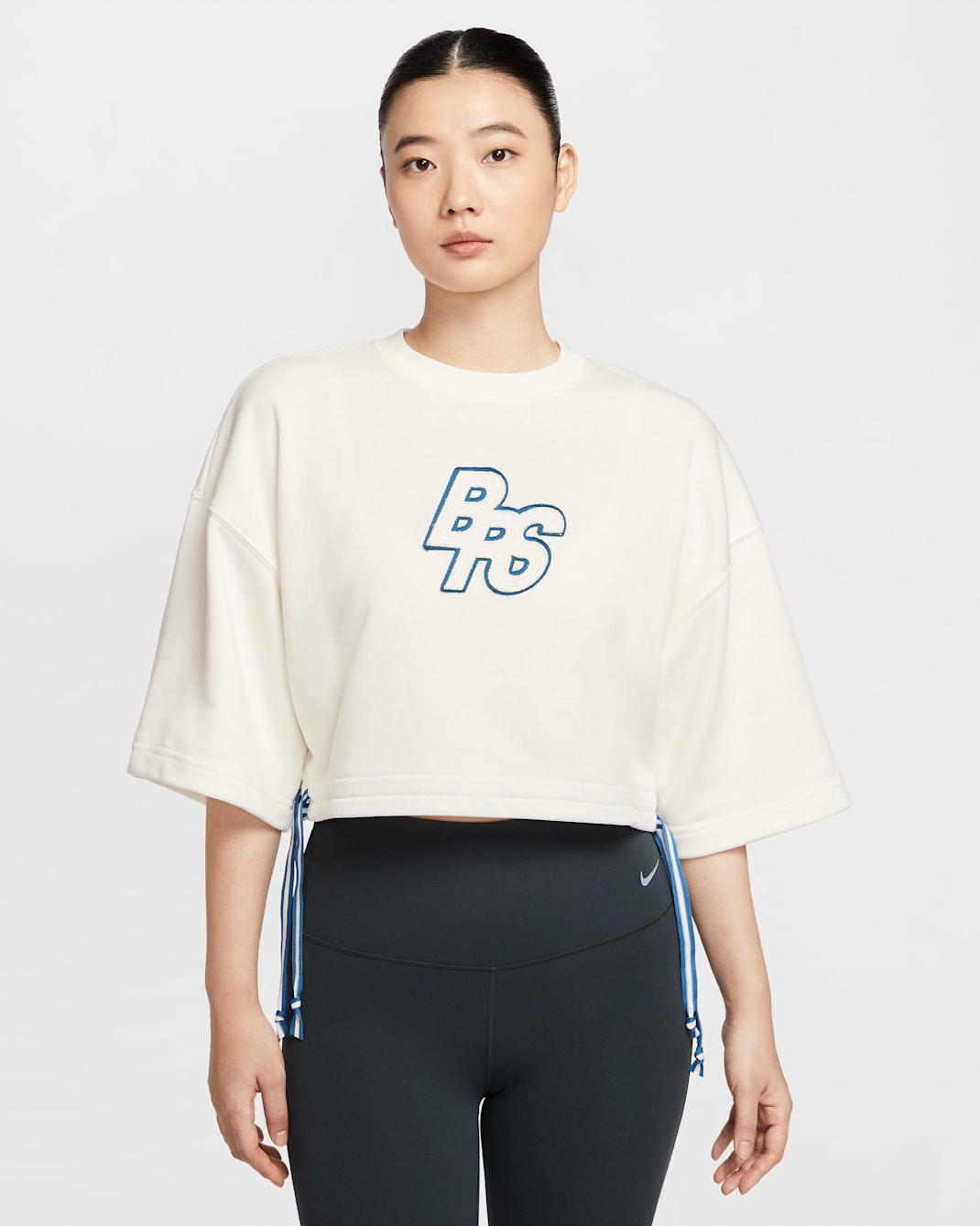 Nike Sportswear Phoenix Fleece Women's Short-Sleeve Cropped French Terry Top - Sail