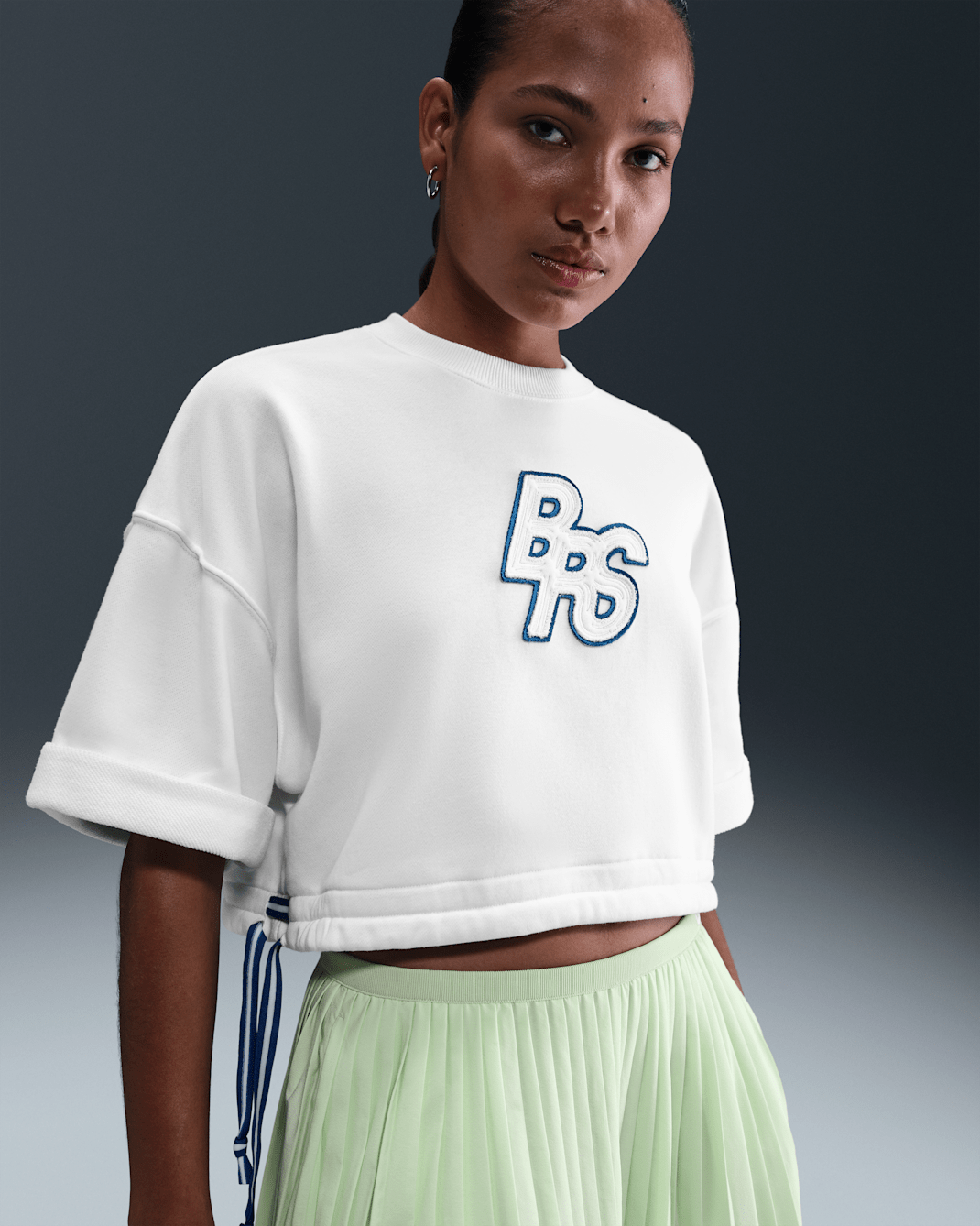 Nike Sportswear Phoenix Fleece Women's Short-Sleeve Cropped French Terry Top - Sail
