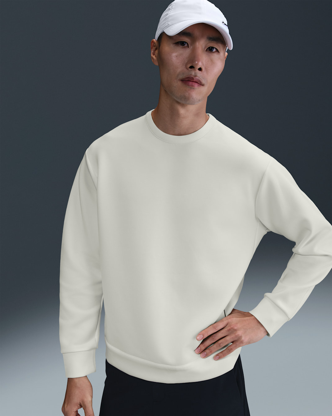 Nike 24.7 ImpossiblySoft Men's Dri-FIT Crew - Sail/Light Bone