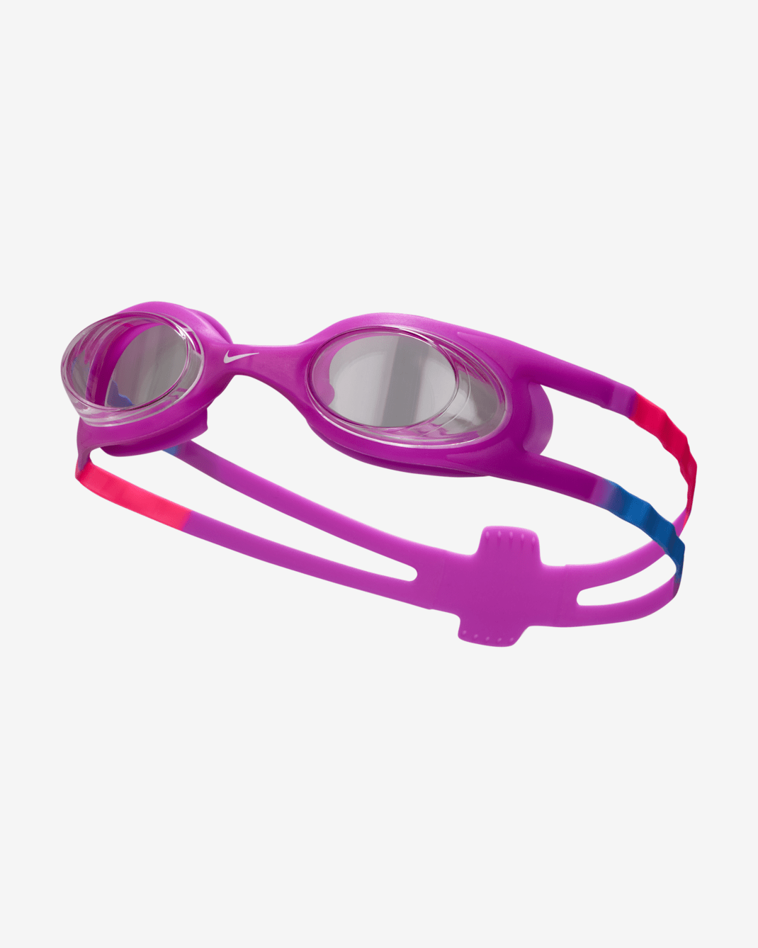 Goggles de natación para niños talla pequeña Nike Easy Fit - Carmesí brillante/Naranja total/Voltio ligero/Blanco