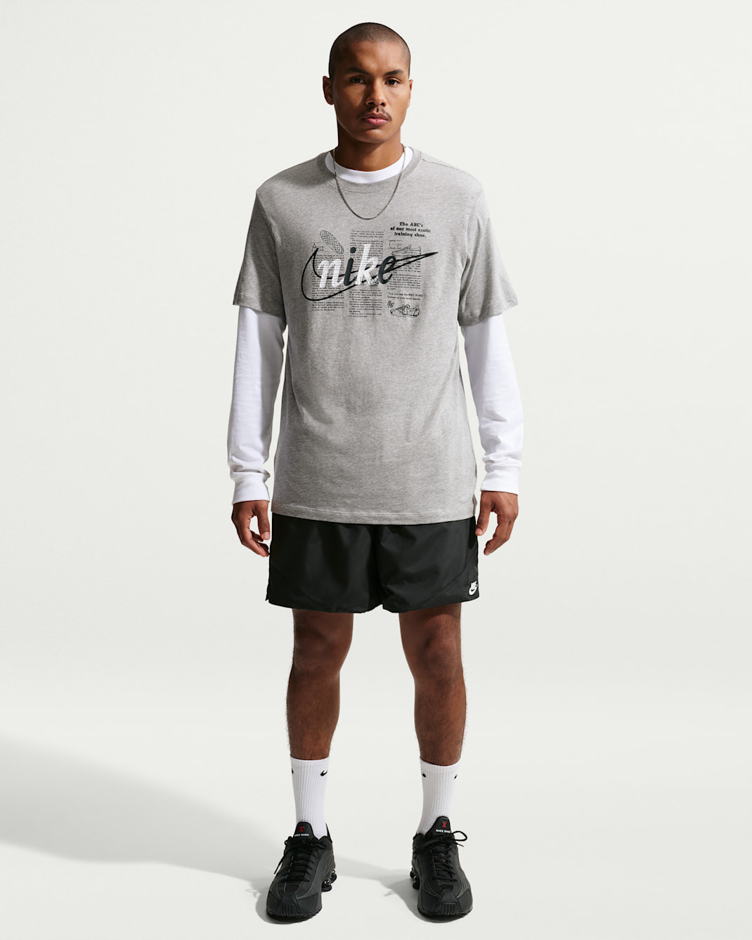 Shorts de tejido Woven ligeros para hombre Nike Windrunner - Negro/Blanco