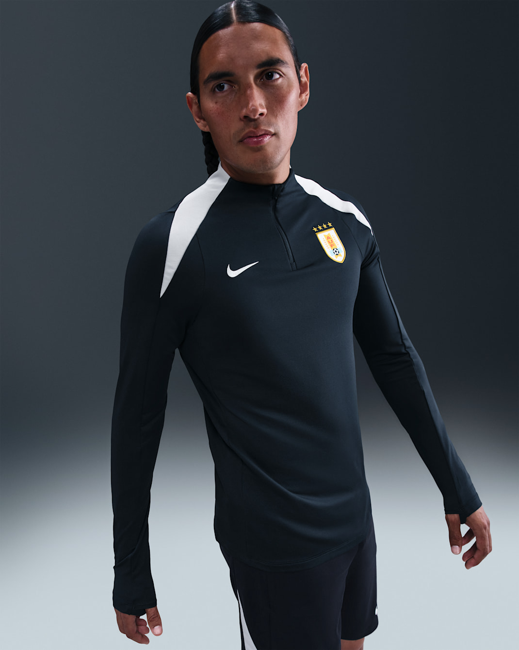 Playera de entrenamiento de fútbol Nike Dri-FIT para hombre Uruguay Strike - Obsidiana oscuro/Gris niebla/Gris niebla