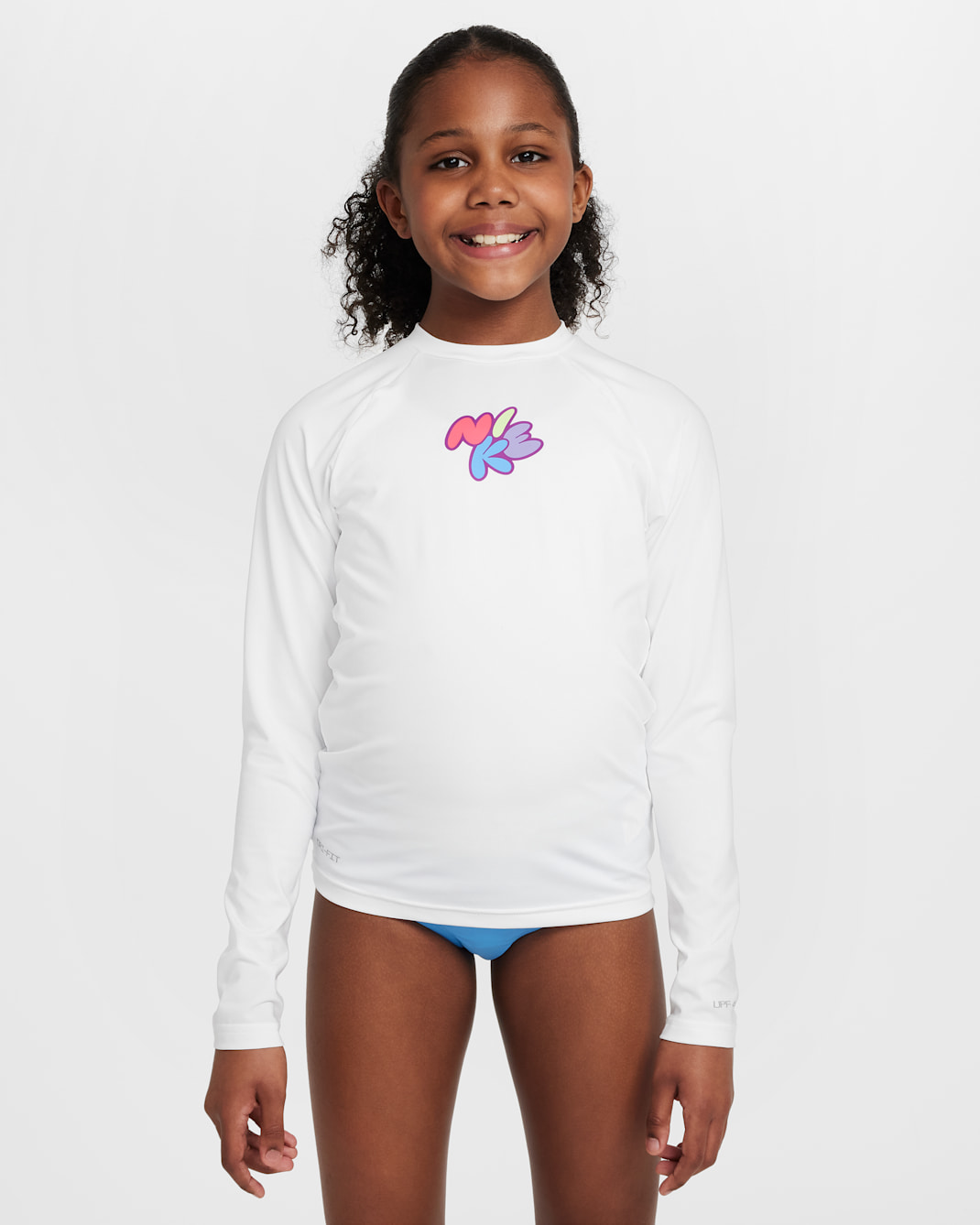 Nike Swim Big Kids' (Girls') Dri-FIT Long-Sleeve Hydroguard - White