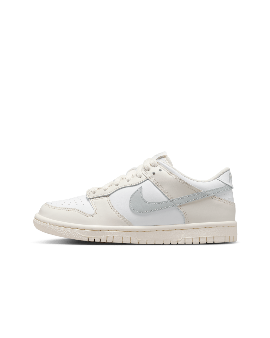 Nike Dunk Low Older Kids' Shoes - White/Phantom/Light Silver