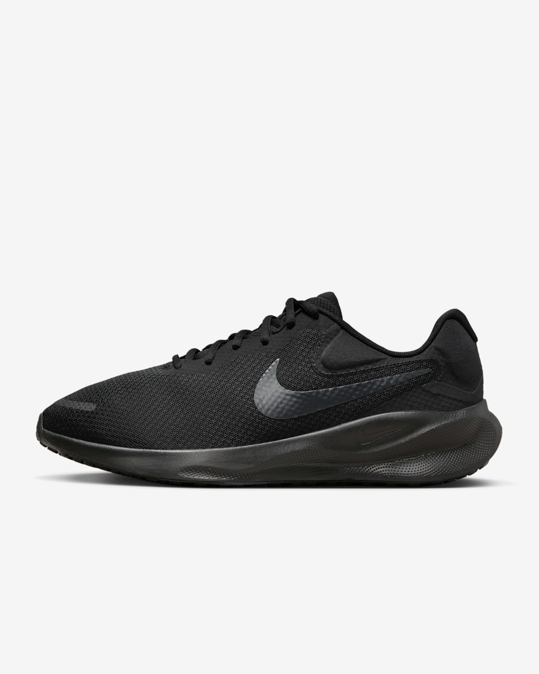 รองเท้าวิ่งโร้ดรันนิ่งผู้ชาย Nike Revolution 7 (หน้ากว้างพิเศษ) - ดำ/Off Noir