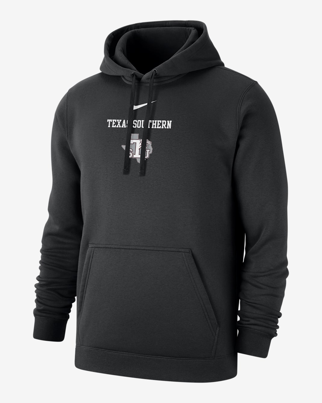 Texas Southern Club Fleece Men's Nike College Hoodie - Black