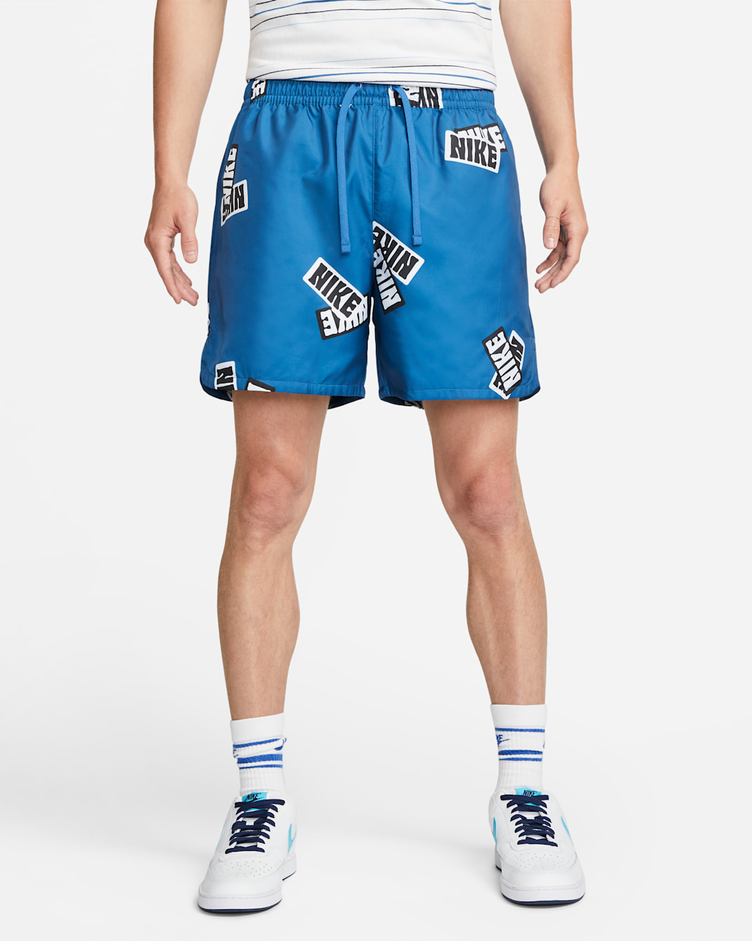 Nike Sportswear Sport Essentials+ Men's Flow Shorts - Dark Marina Blue/White