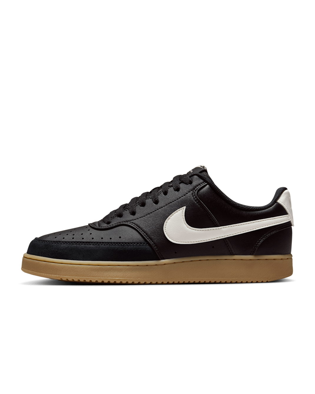 Sko Nike Court Vision Low för män - Svart/Gum Light Brown/Sail