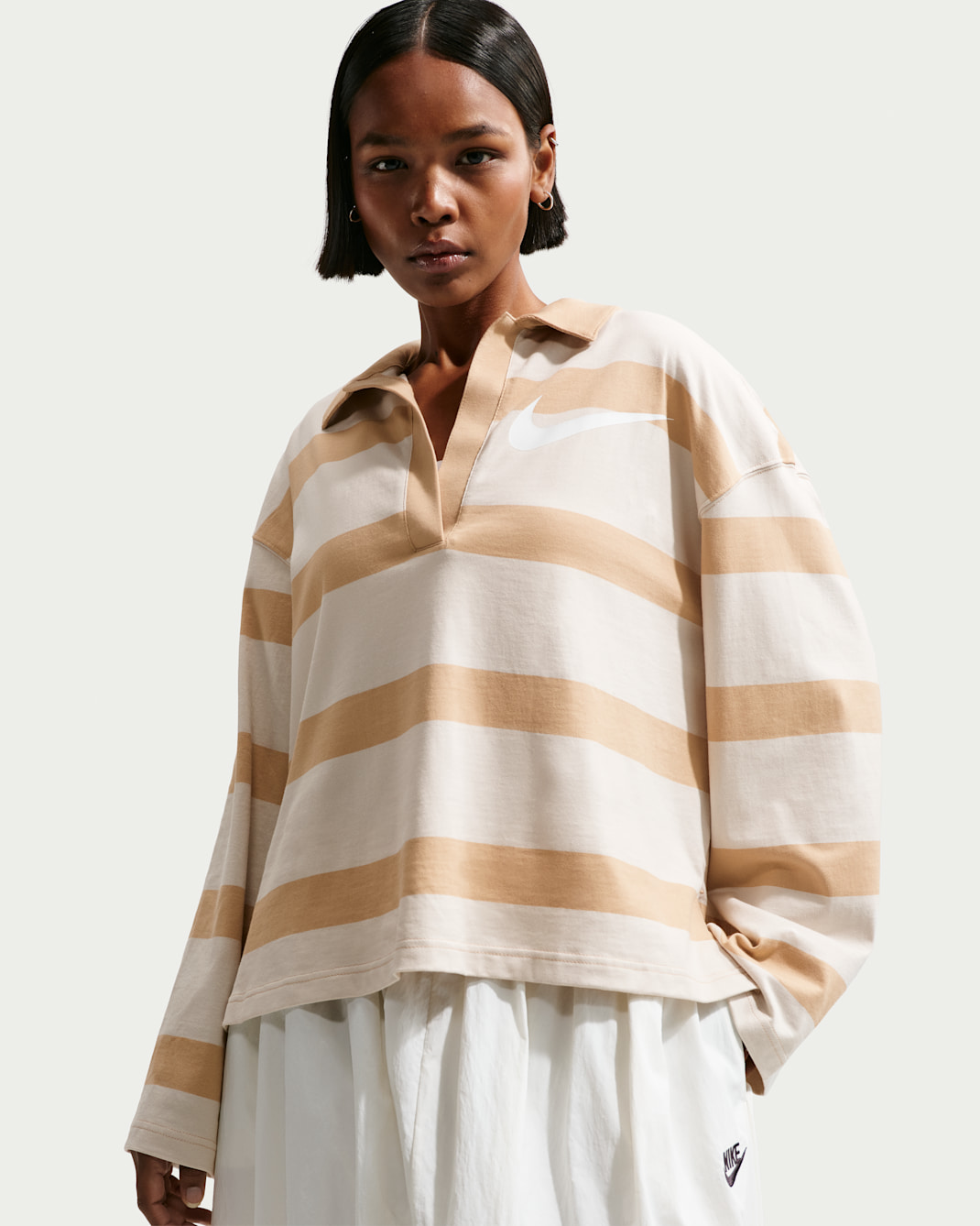 Haut oversize Nike Sportswear pour femme - Light Bone/Linen/Sail