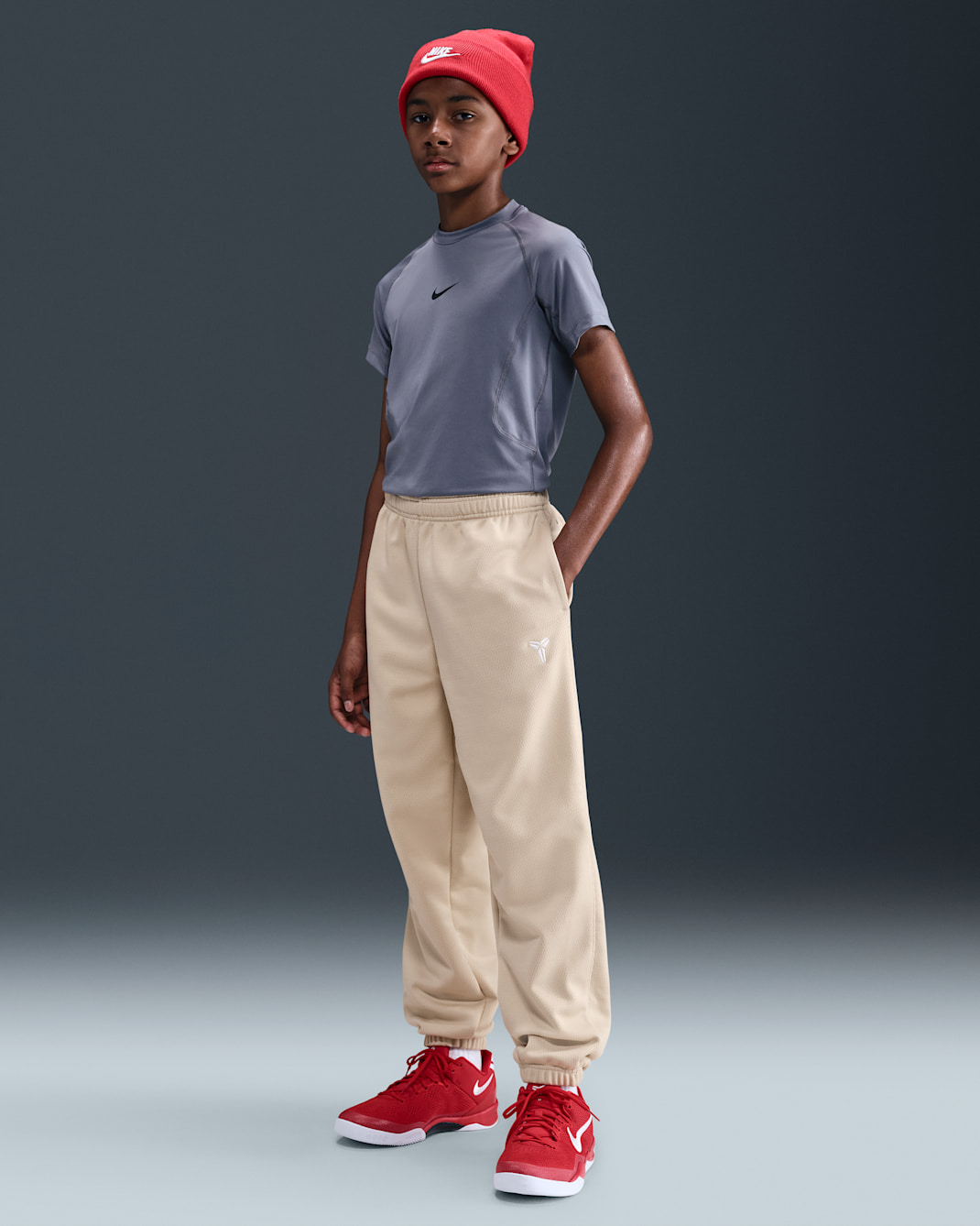 Kobe Pantalón Therma-FIT - Niño/a - Sanddrift/Blanco