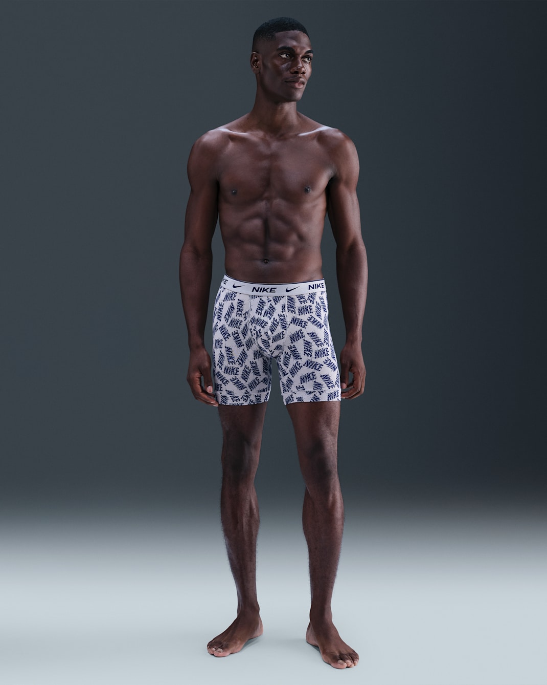 Nike Dri-FIT Essential Cotton Stretch Ropa interior para hombre (paquete de 3) - Gris piedra