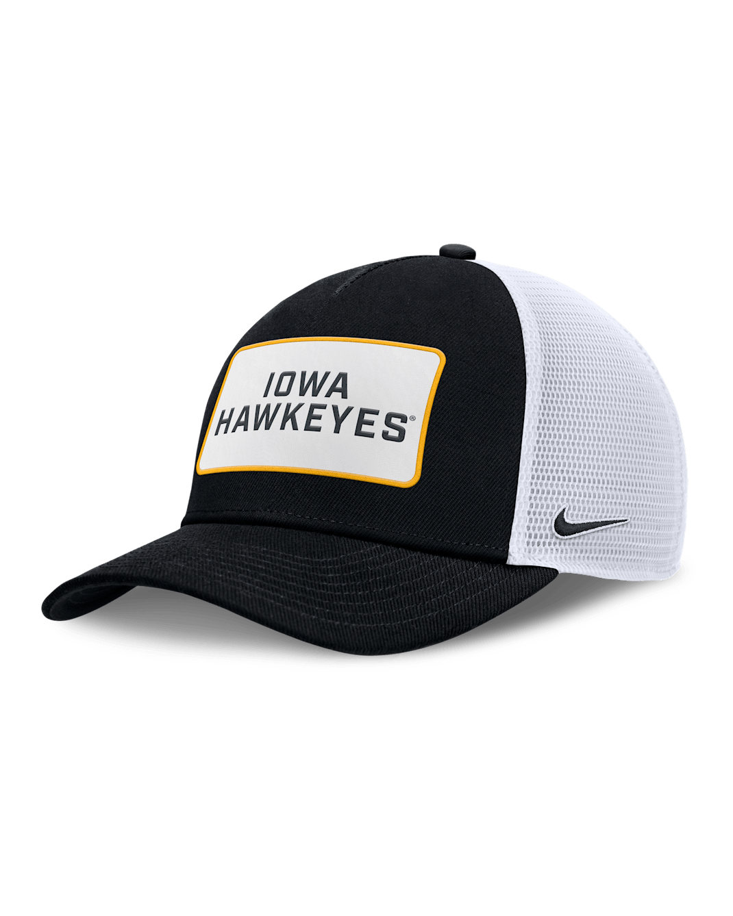 Iowa On-Field Rise Men's Nike College Trucker Adjustable Hat - Black