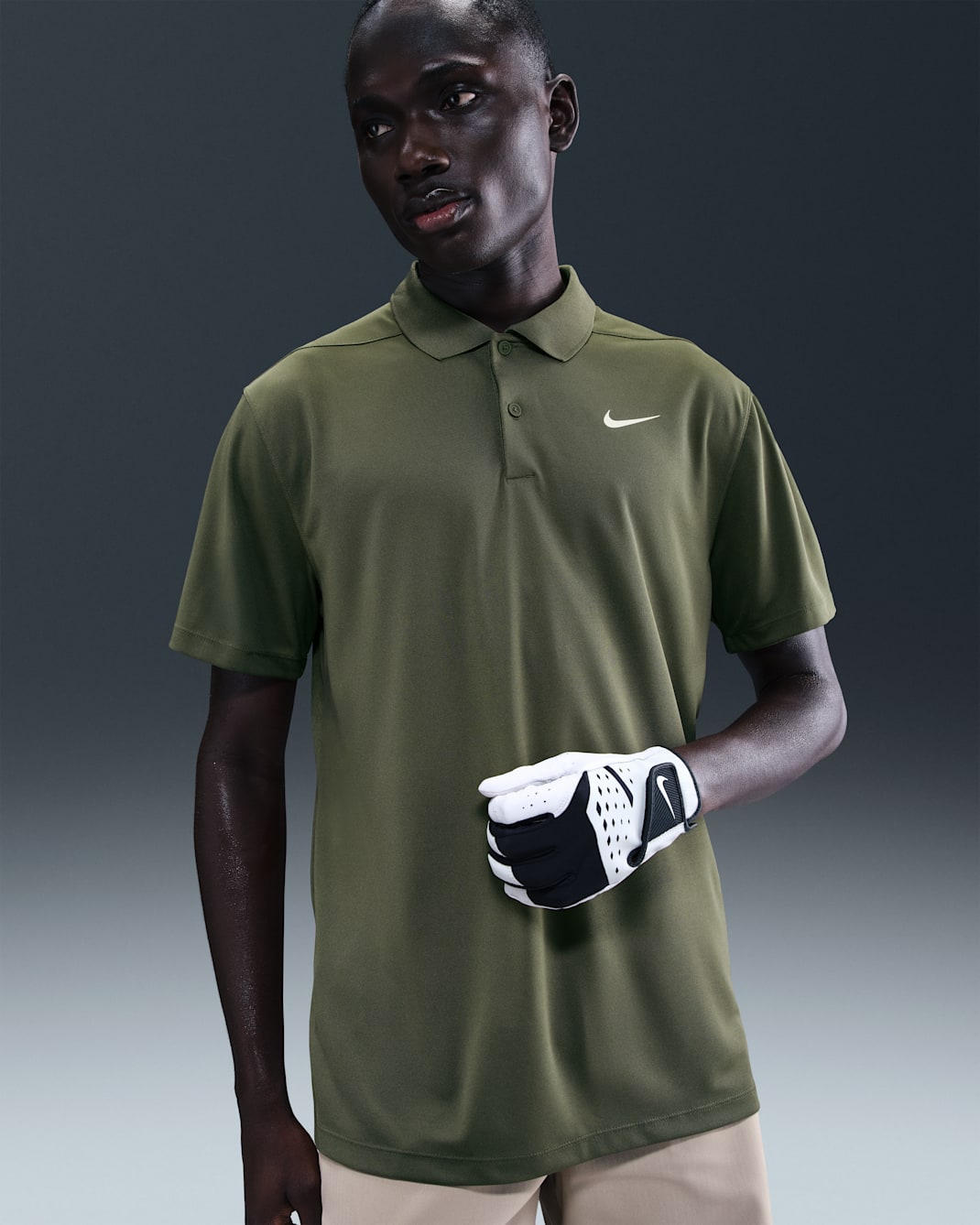 Nike Dri-FIT Victory Men's Golf Polo - Medium Olive/Pale Ivory