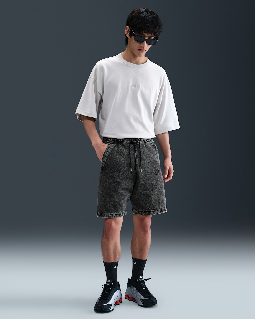 Nike Sportswear Men's Denim Washed Shorts - Black