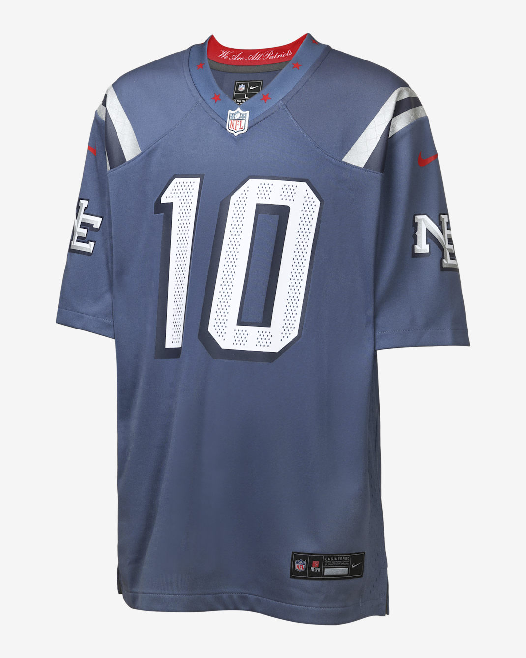 Drake Maye New England Patriots Rivalries Collection Big Kids' Nike NFL Game Jersey - Blue