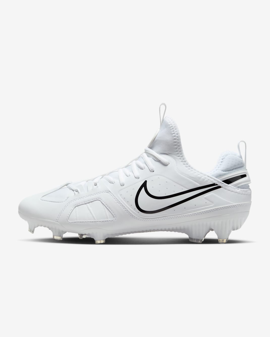 Nike Huarache 9 Varsity LAX Lacrosse Cleats - White/White/Black