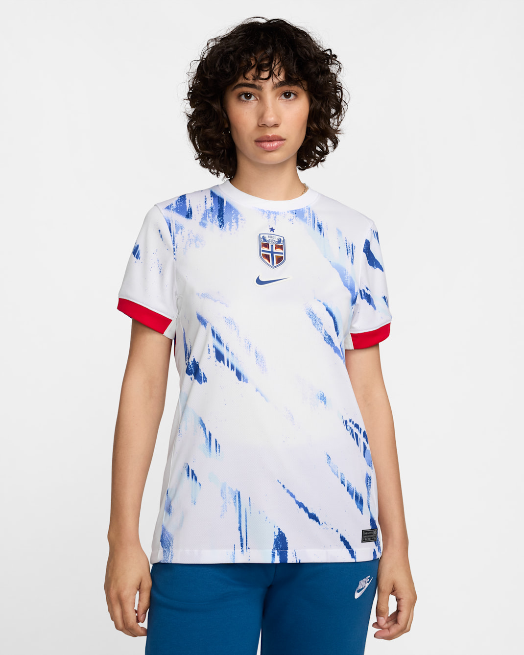 Fotbollströja Norge (damer) 2024/25 Stadium (bortaställ) Nike Dri-FIT Replica för kvinnor - Vit/University Red/University Red/Old Royal